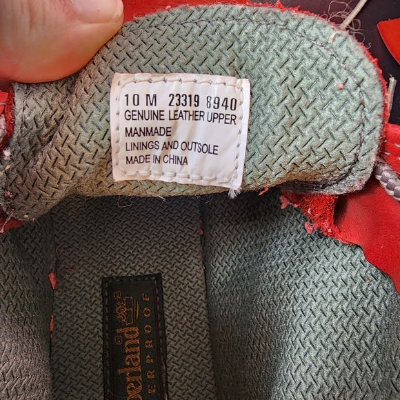 Timberland Waterproof Men's Red Work Boots - Picture 5 of 6